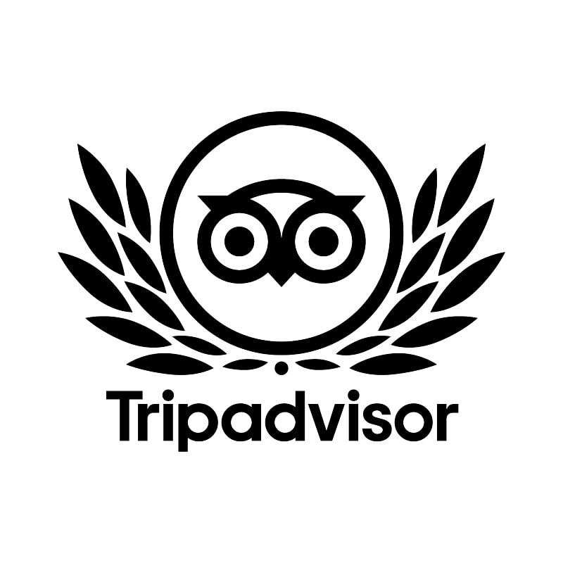 Black TripAdvisor logo