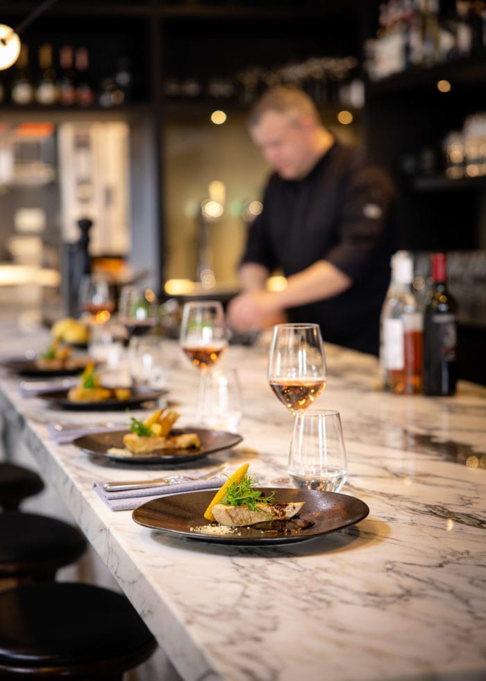 Bar with food and wines at Coperto Restobar in Zwolle