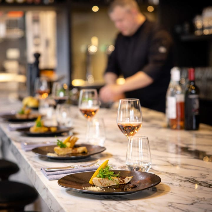 Bar with food and wines at Coperto Restobar in Zwolle