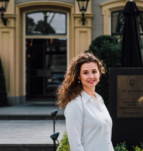 Woman in front of Pillows Grand Boutique Hotel Ter Borch in Zwolle